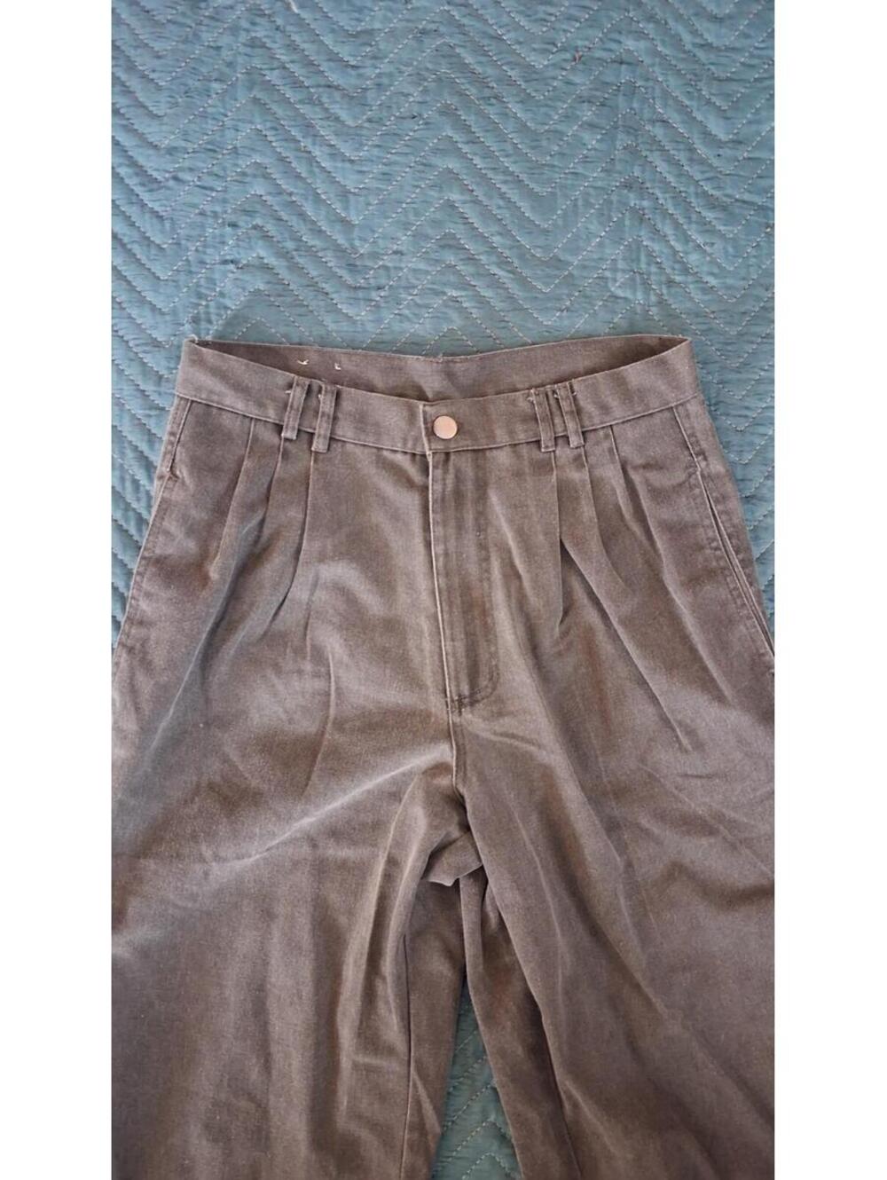 Bugle Boy Off Duty Pants. Mens Pleated Grey Denim Retro Vintage 80s Pants